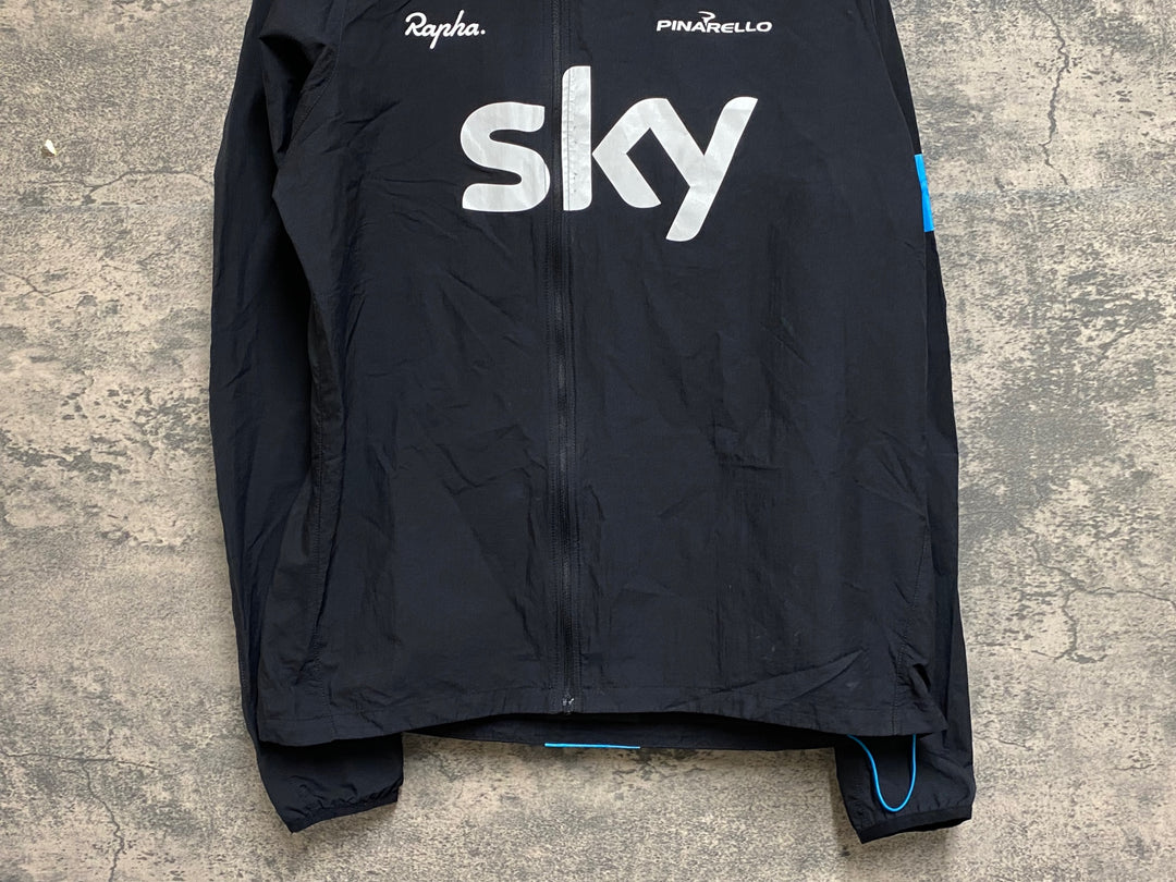 JN160 ラファ Rapha SPRAY JACKET 長袖 ウィンドブレーカー 黒 L TEAM Sky