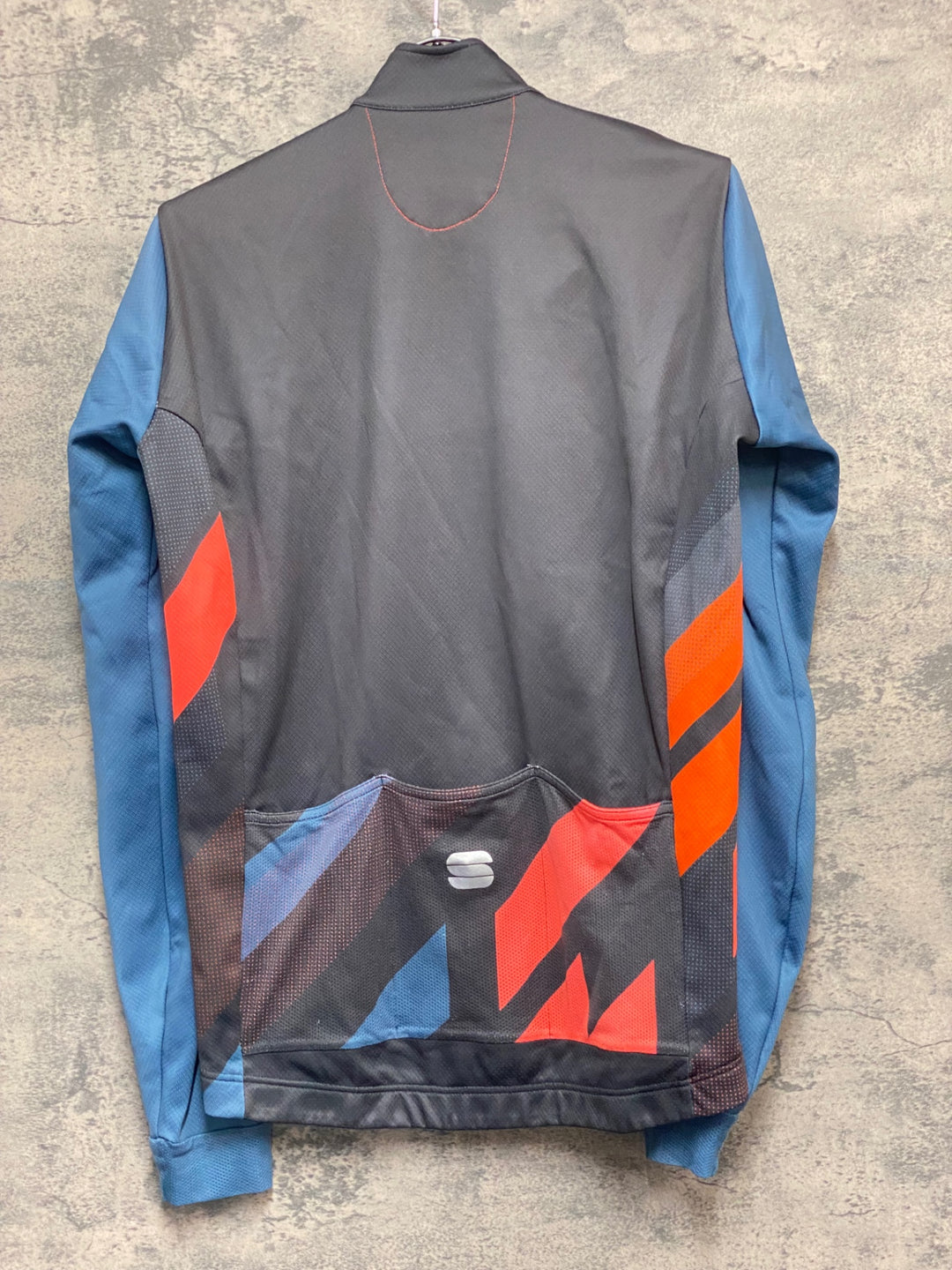 KM616 スポーツフル sportful 長袖 サイクルジャージ グレー オレンジ L 裏起毛