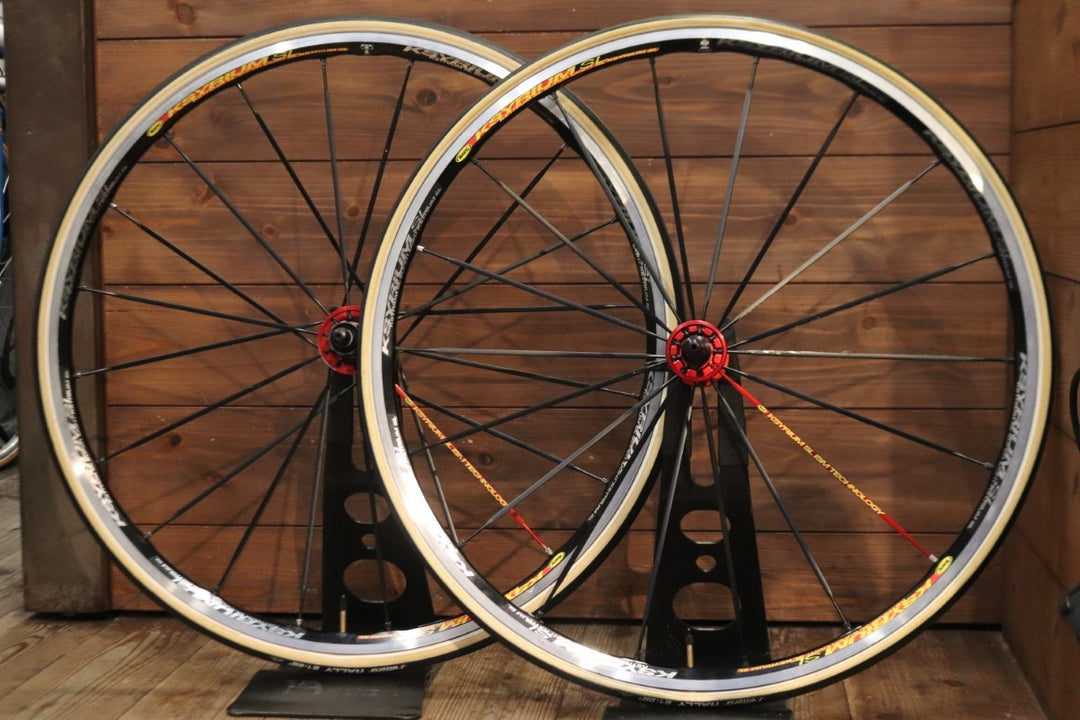 マヴィック MAVIC キシリウム KSYRIUM SL アルミ  チューブラー ホイールセット シマノ12/11S ナローリム 15C 【東京南麻布店】