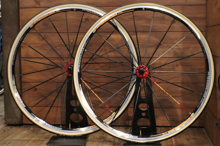 マヴィック MAVIC キシリウム KSYRIUM SL アルミ  チューブラー ホイールセット シマノ12/11S ナローリム 15C 【東京南麻布店】