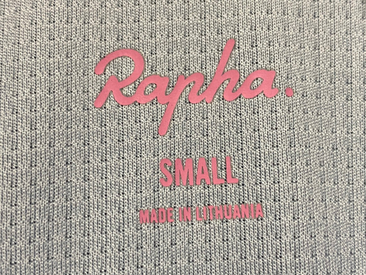 KM206 ラファ Rapha PRO TEAM TRAINING JERSEY 半袖 サイクルジャージ 黒グレーピンク S ※ほつれあり
