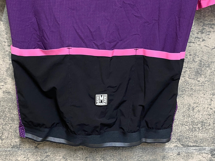 JO871 サンティーニ Santini 半袖 サイクルジャージ パープル ドット S
