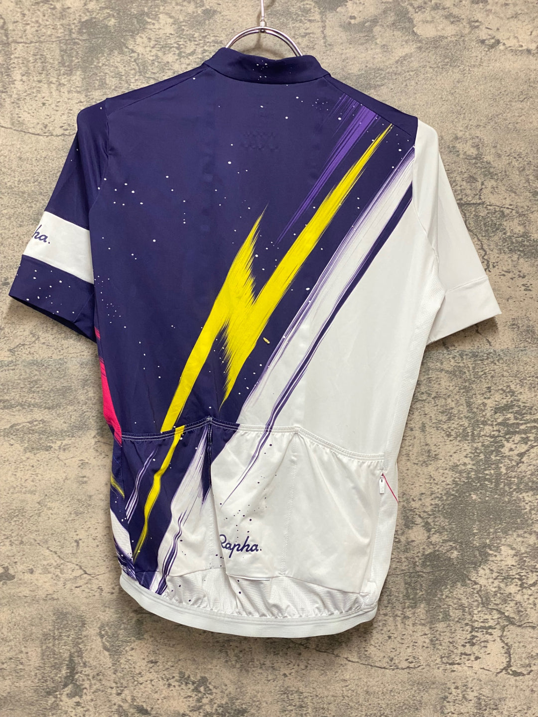 KB526 ラファ Rapha CANYON SRAM PRO TEAM AERO JERSEY 白紫 S