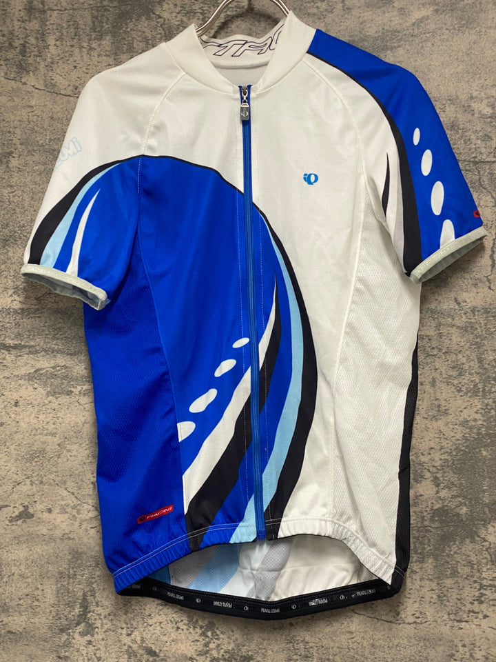 JY025 パールイズミ PEARL iZUMi 半袖 サイクルジャージ 白 青 M