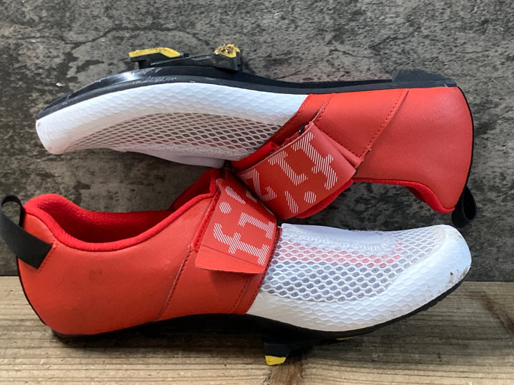 KG065 フィジーク fizik TRANSIRO HYDRA ビンディングシューズ ホワイト/レッド EU44 SPD-SL