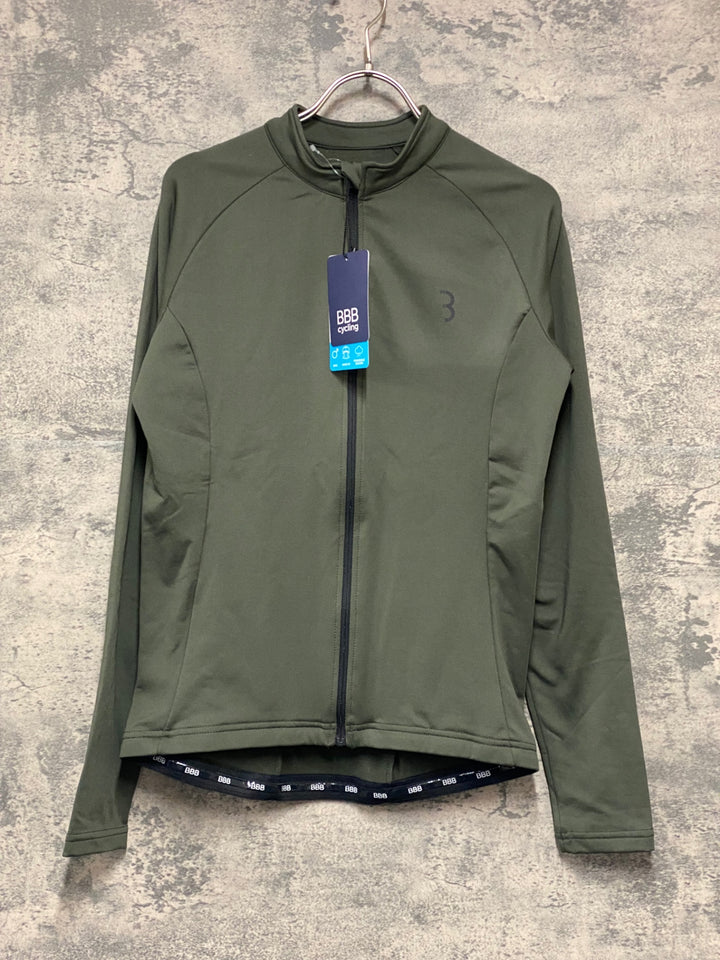 JY852 BBB 長袖 サイクルジャージ オリーブ M 裏起毛