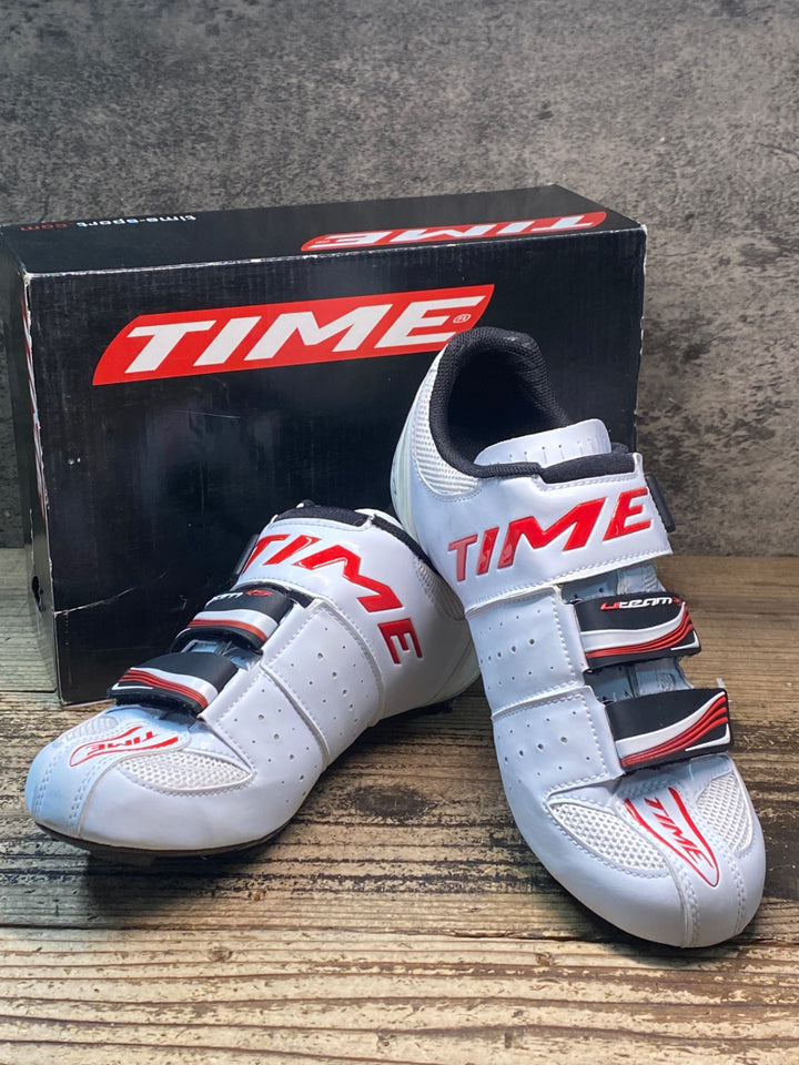 JR517 タイム TIME ULTEAM RS CARBON ビンディングシューズ 白 EU41.5