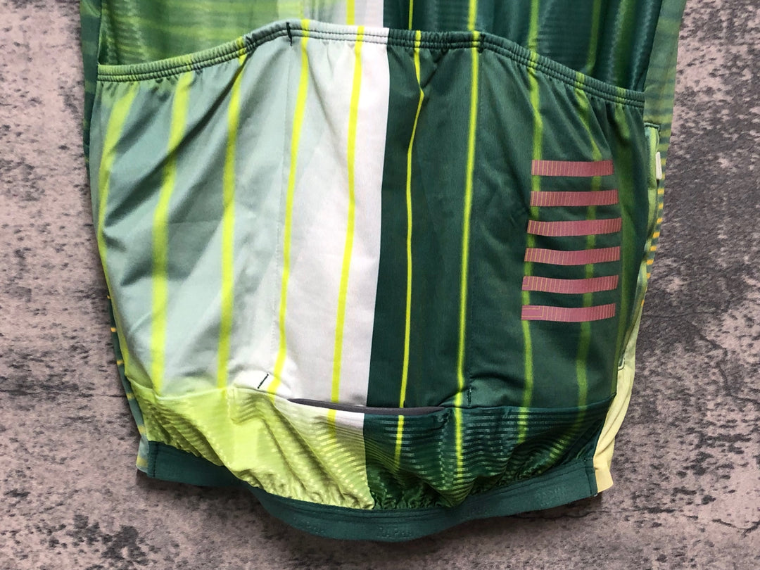 JJ939 ラファ Rapha TUNNEL VISION PT AERO JERSEY サイクルジャージ 緑 M