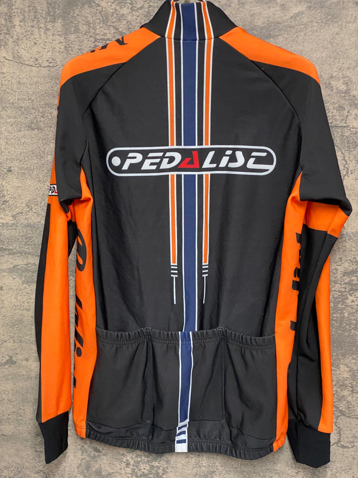 JW454 ビオレーサー BIORACER 半袖 サイクルジャージ 黒 オレンジ 2/S 裏起毛 Pedalist
