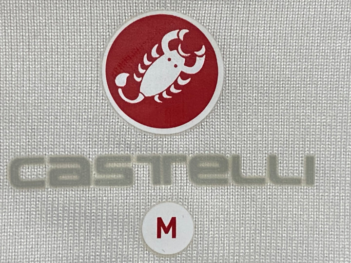 JS658 カステリ CASTELLI 半袖 サイクルジャージ 白 黒 赤 M