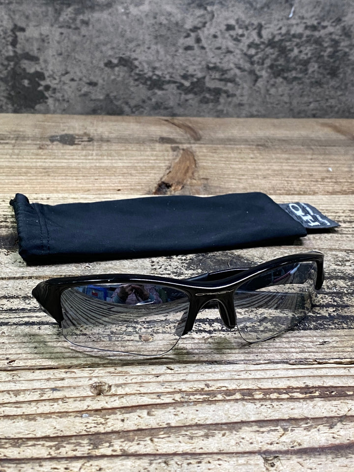JO258 オークリー OAKLEY FLAK サングラス アイウェア 黒 TITANIUM ※レンズ傷