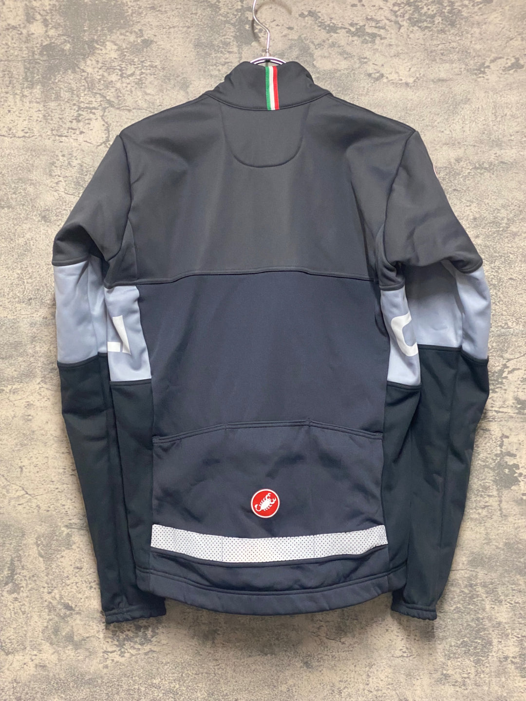 KD936 カステリ CASTELLI GORE-TEX INFINIUM 長袖 サイクルジャケット グレー 黒 M 裏起毛