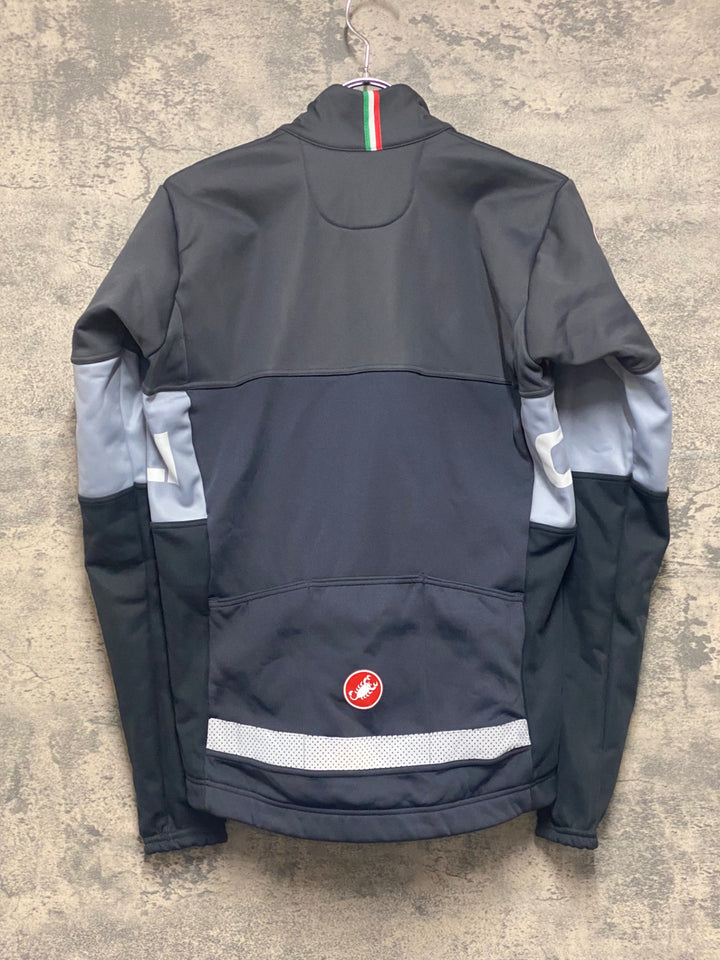 KD936 カステリ CASTELLI GORE-TEX INFINIUM 長袖 サイクルジャケット グレー 黒 M 裏起毛