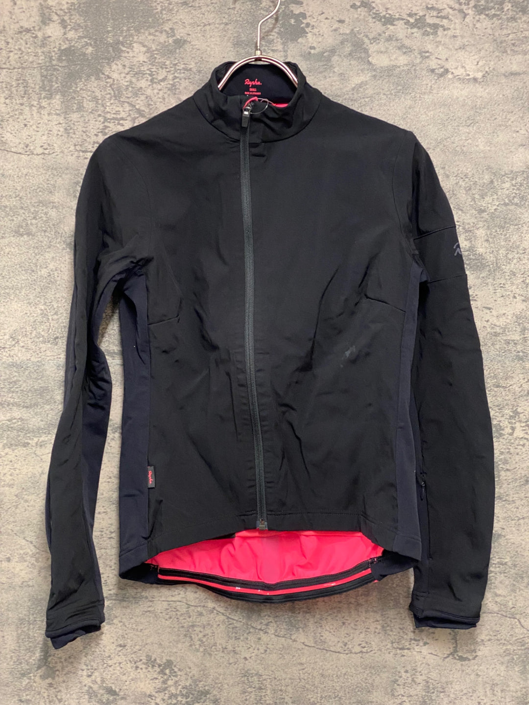 JX002 ラファ Rapha SOUPLESSE JACKET 長袖 サイクルジャケット 黒 S 裏起毛 レディース