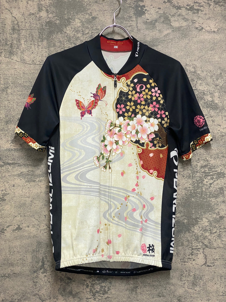 JU136 パールイズミ PEARL iZUMi 半袖 サイクルジャージ L 桜 総柄