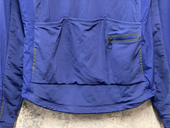 KR634 ラファ Rapha WINTER WINDBLOCK JERSEY 長袖 サイクルジャージ 紺 M