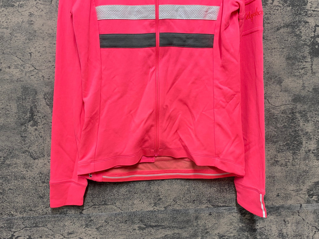 JY118 ラファ Rapha WOMEN'S BREVET LONG SLEEVE JERSEY HI VIS PINK 長袖 サイクルジャージ レディース ピンク S