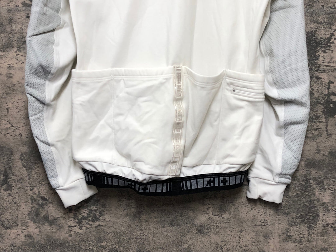 KL652 アソス assos AIRBLOCK 851 長袖 サイクルジャケット 白 M 裏起毛 ※擦れあり