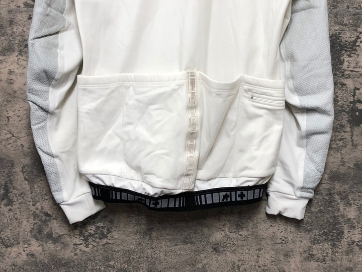 KL652 アソス assos AIRBLOCK 851 長袖 サイクルジャケット 白 M 裏起毛 ※擦れあり