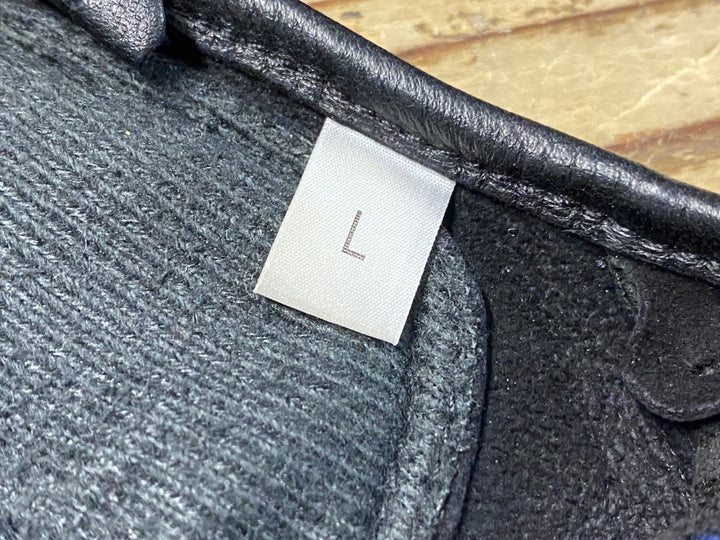 KB338 ラファ RAPHA レザー LEATHER 指切 グローブ L 紺