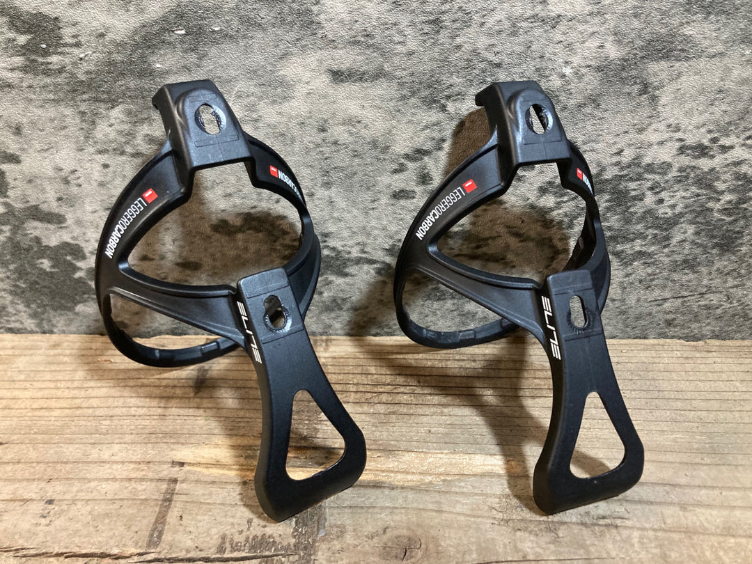 KF096 エリート ELITE Leggero カーボン ボトルケージ ブラック 2個セット