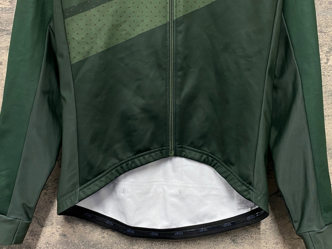 KJ095 dhb 長袖 サイクルジャケット 緑 L 裏起毛