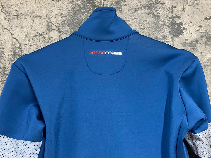 JJ472 カステリ CASTELLI ロッソコルサ ROSSO CORSA 長袖 サイクルジャケット ターコイズブルー S 裏起毛