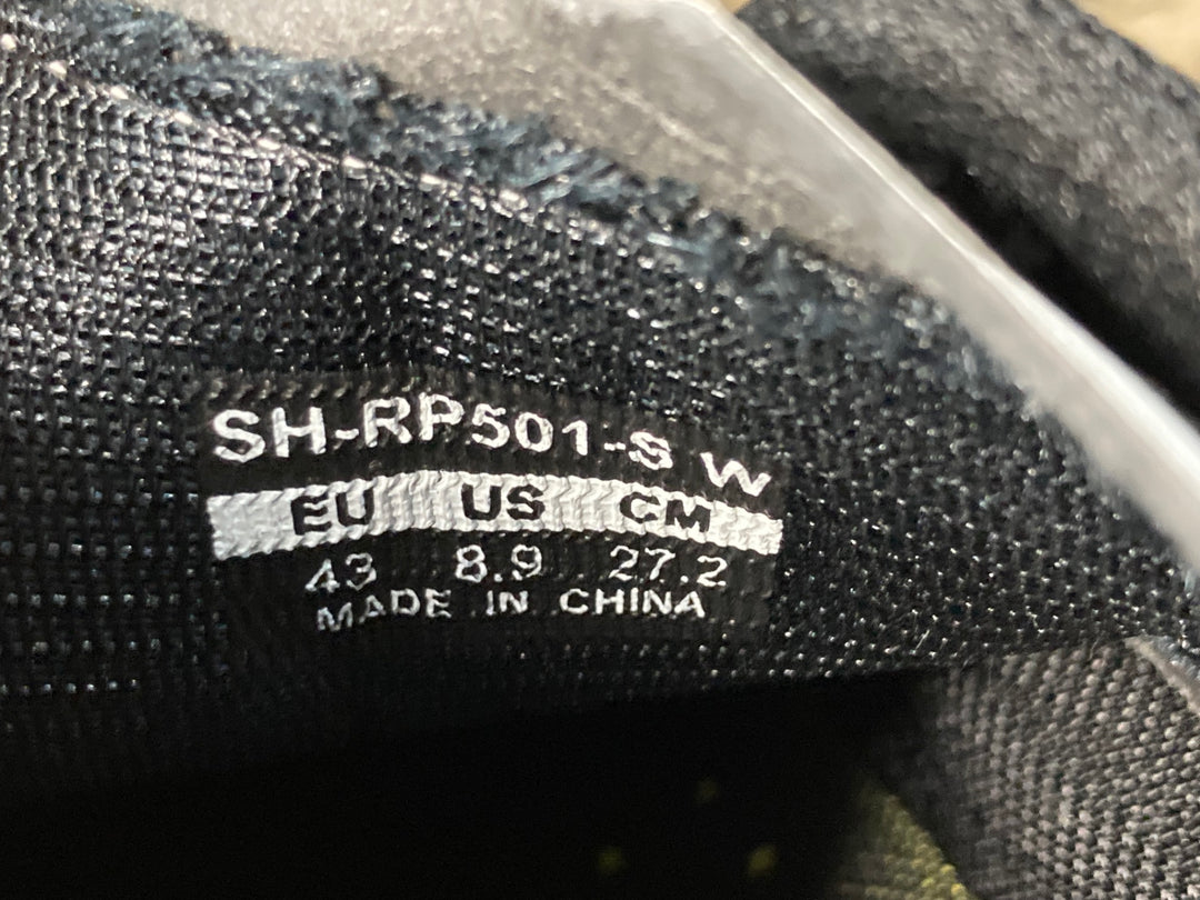 JV657 シマノ SHIMANO RP5 SH-PR501-S W ビンディングシューズ 白 EU43 ※汚れ