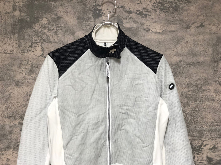 KL652 アソス assos AIRBLOCK 851 長袖 サイクルジャケット 白 M 裏起毛 ※擦れあり