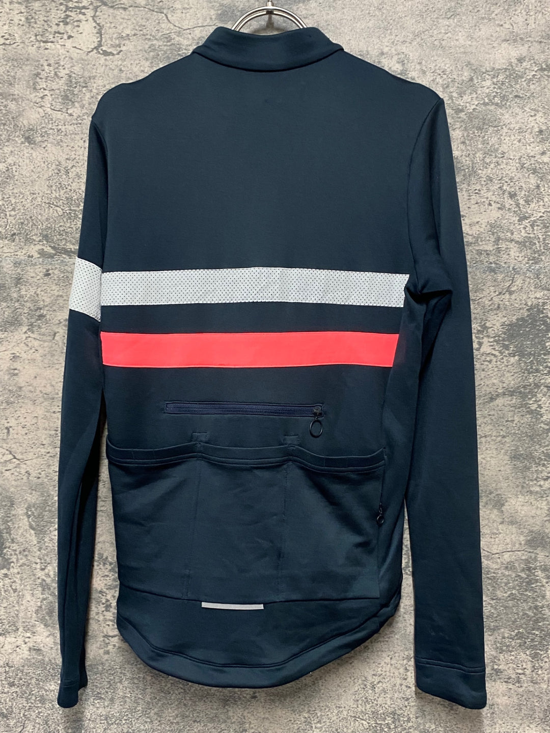 JU100 ラファ Rapha BREVET LONG SLEEVE JERSEY 長袖サイクルジャージ 紺 S