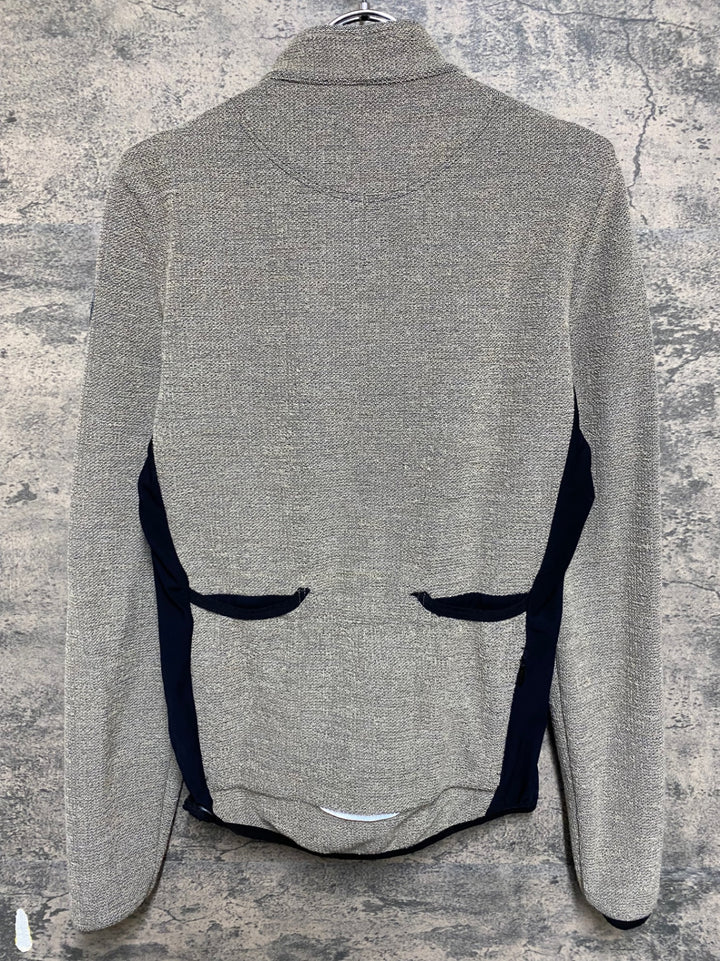 KS232 カフェドシクリステcafe du cycliste MARGUERITE 長袖 サイクルジャージ 茶 裏起毛 S
