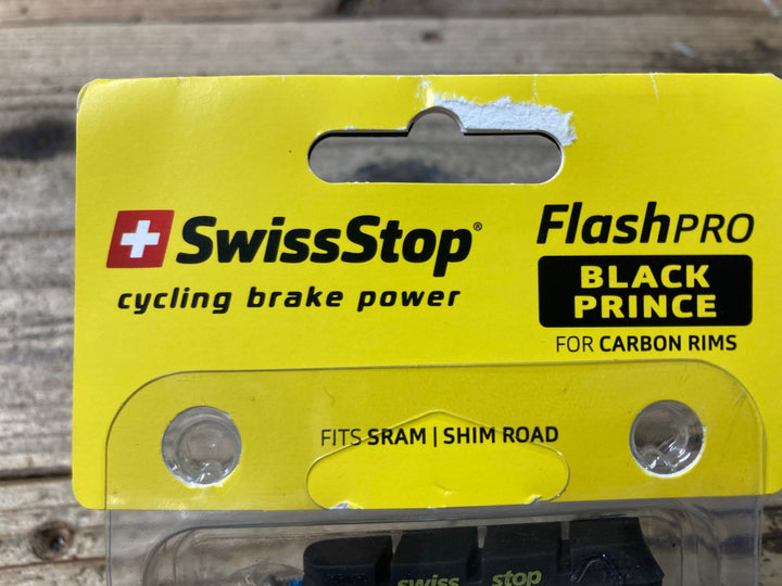 KB206 スイスストップ SWISS STOP Flash Pro Black Prince カーボンリム用 ブレーキシュー 前後セット