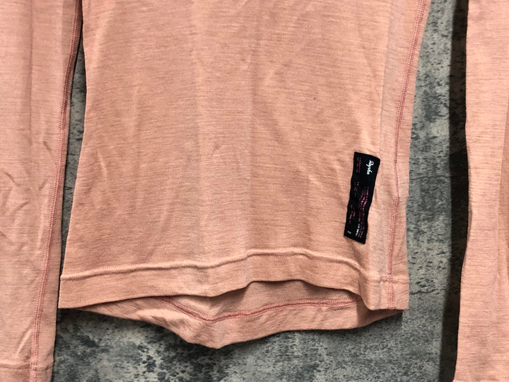 JD738 ラファ Rapha MERINO BASE LAYER LONG SLEEVE 長袖 べースレイヤー ピンク XXS