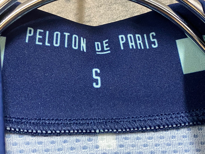 KB528 プロトンドパリ PELOTON DE PARIS 半袖 サイクルジャージ 紺 S