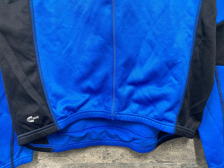 JG788 アディダス adidas 長袖 サイクルジャージ 青 XO 裏起毛