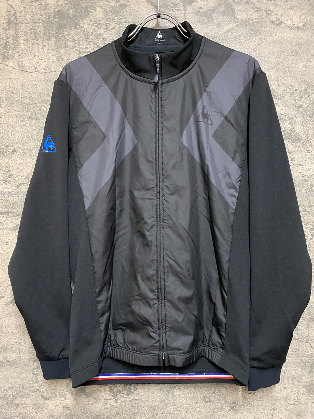JN190 ルコックスポルティフ le coq sportif 長袖 サイクルジャージ 黒 L 裏起毛