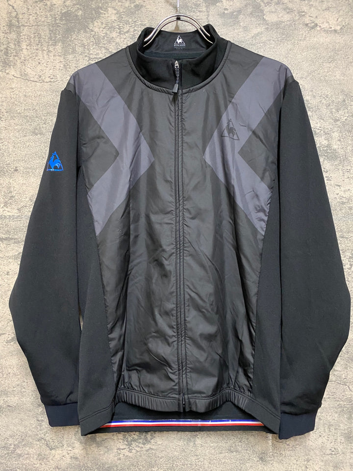 JN190 ルコックスポルティフ le coq sportif 長袖 サイクルジャージ 黒 L 裏起毛