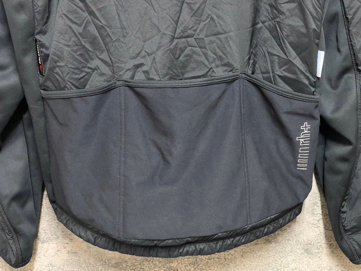 JQ084 rh+ 長袖 サイクルジャケット 黒 M 裏起毛