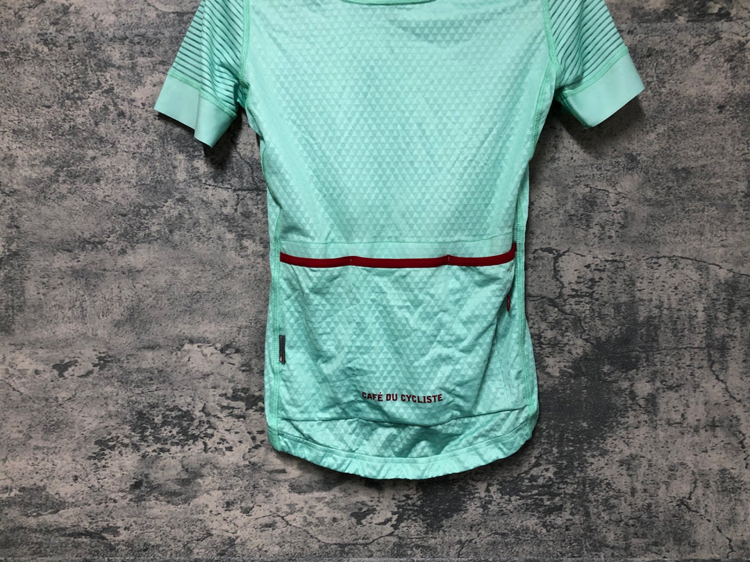 JS976 カフェドシクリステ Cafe du Cycliste Micheline women 半袖 サイクルジャージ ターコイズ XS レディース