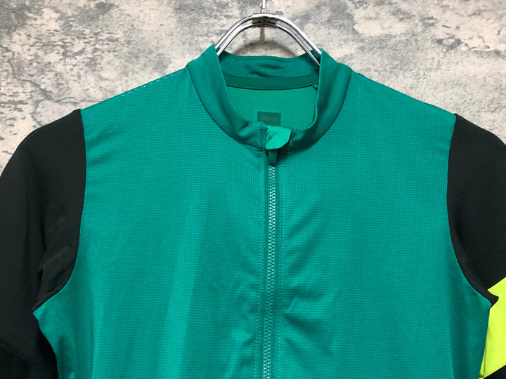 JJ535 ラファ Rapha PRO TEAM TRAINING JERSEY 半袖 サイクルジャージ 緑 XS
