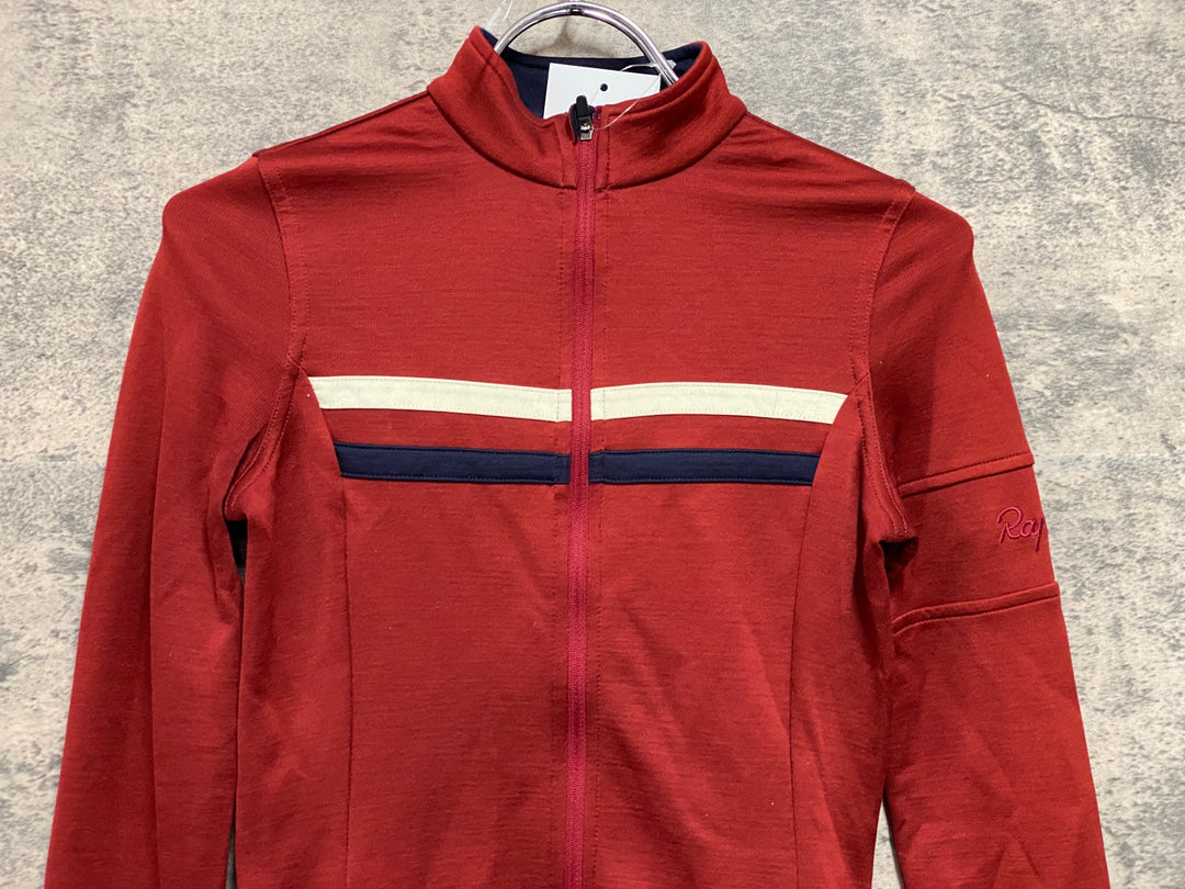 JW806 ラファ Rapha WOMEN'S LONG SLEEVE BREVET JERSEY 長袖 サイクルジャージ 赤 XXS レディース
