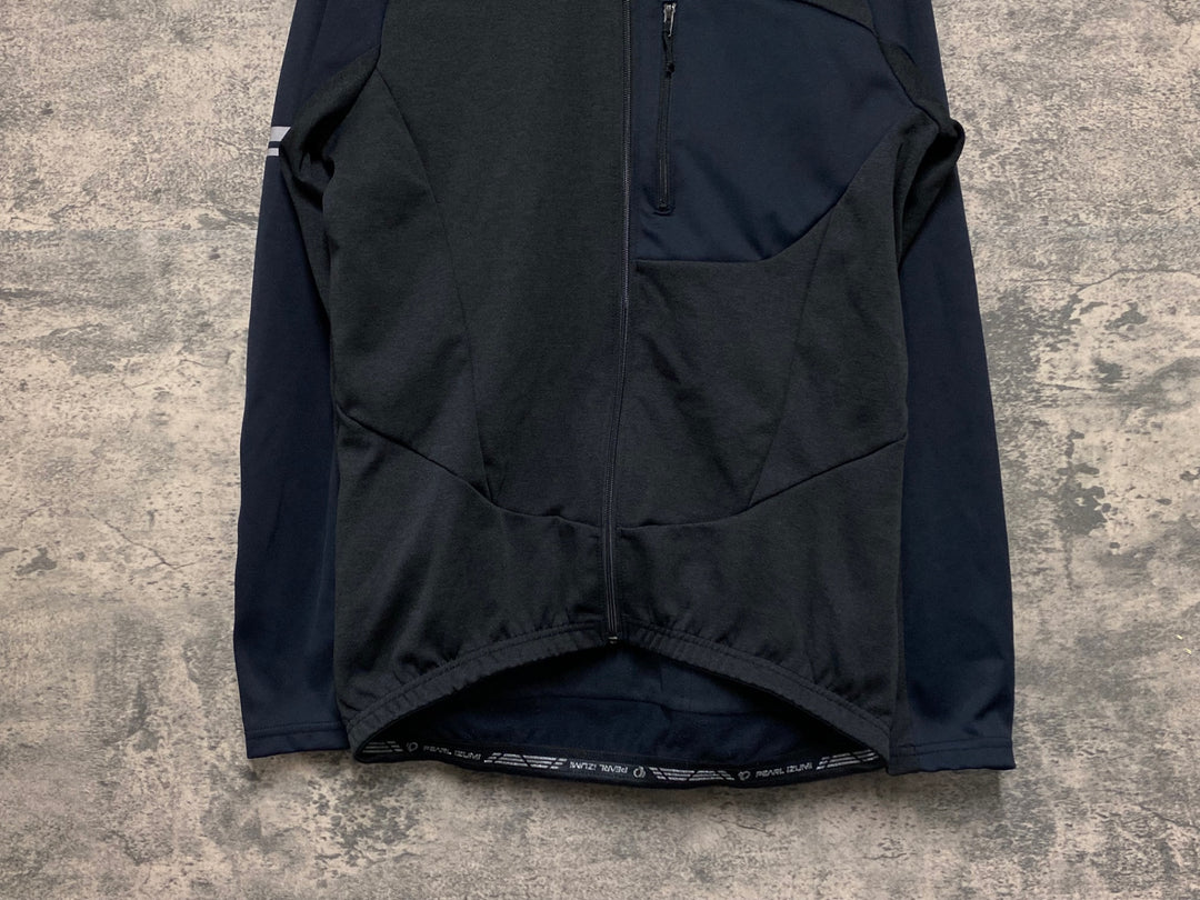 JU201 パールイズミ PEARL iZUMi 長袖 サイクルジャージ 裏起毛 M 黒グレー