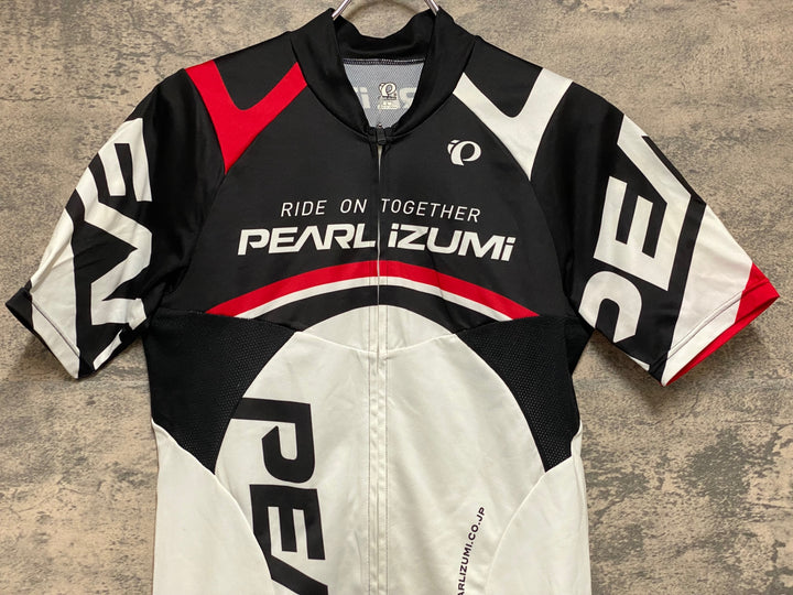 KN967 パールイズミ PEARL iZUMi 半袖 サイクルジャージ 白黒 L