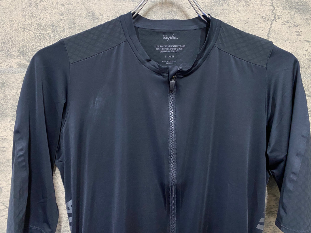 JH254 ラファ Rapha PRO TEAM AERO JERSEY 半袖 サイクルジャージ 黒 XL