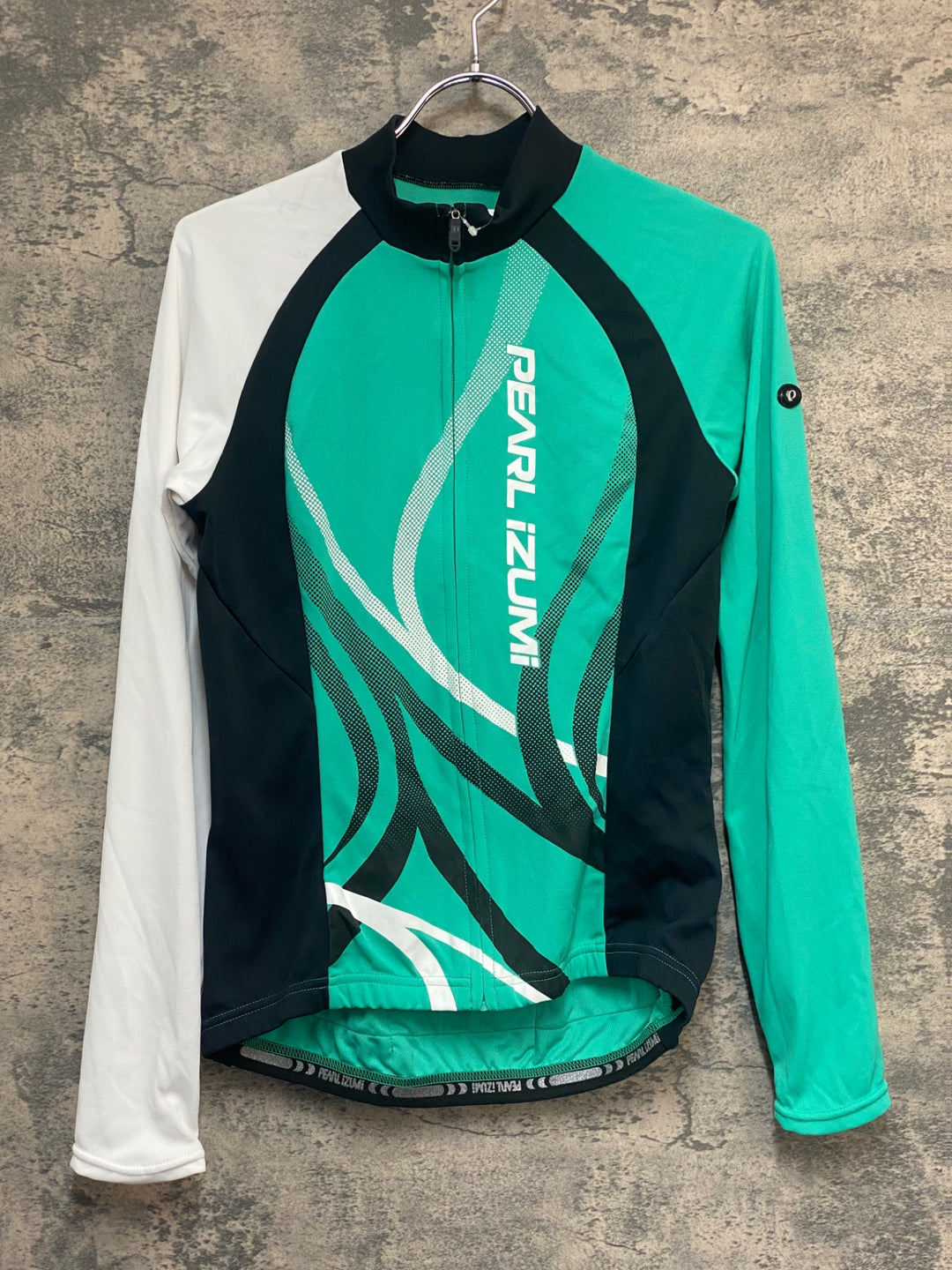 KL672 パールイズミ PEARL iZUMi 長袖 サイクルジャージ 緑白 L レディース