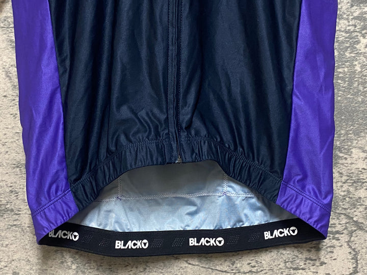 JO703 ブラックシープ BLACK SHEEP RACE FIT 半袖 サイクルジャージ 黒 紫 L ※スレ