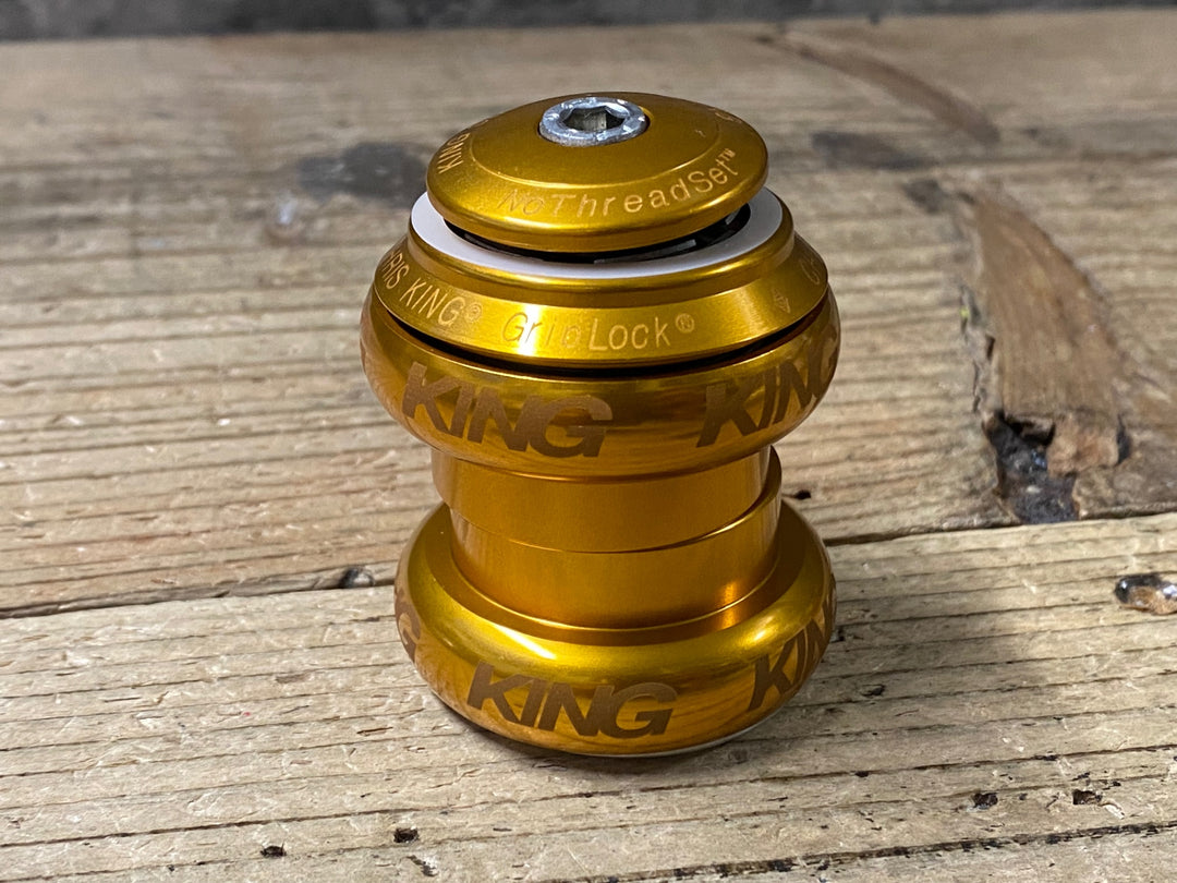 KO490 クリスキング CHRIS KING NoThreadset 2 ヘッドセット ヘッドパーツ 1-1/8" SVゴールド