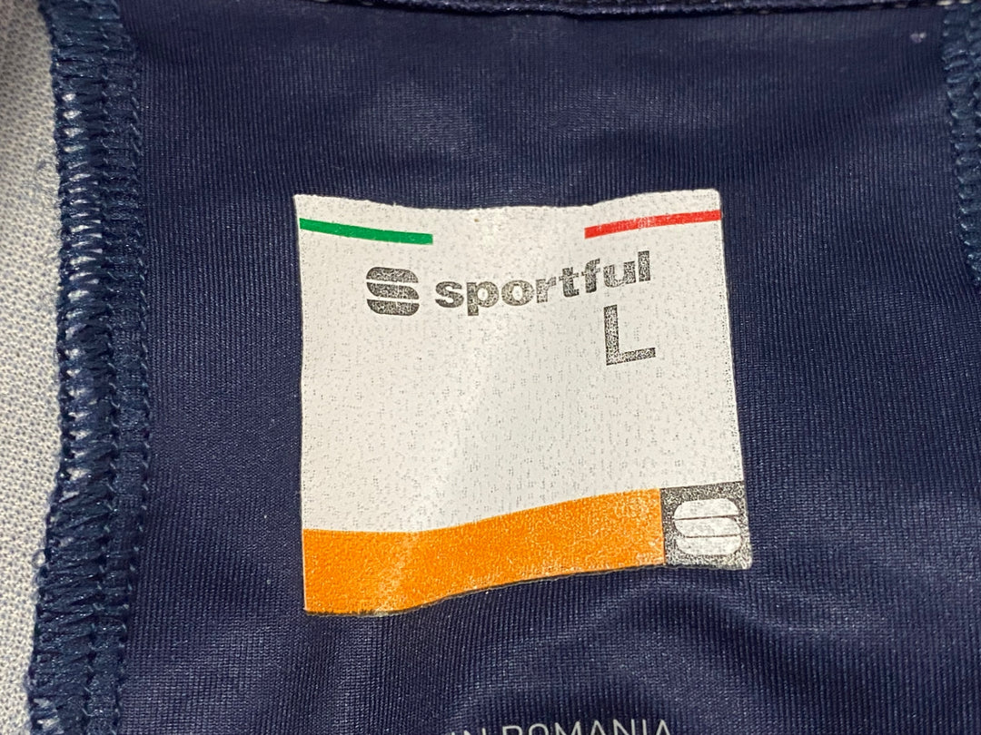 KJ777 スポーツフル sportful サイクルベスト 黃 紺 L SAXO BANK