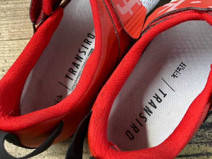 KG065 フィジーク fizik TRANSIRO HYDRA ビンディングシューズ ホワイト/レッド EU44 SPD-SL