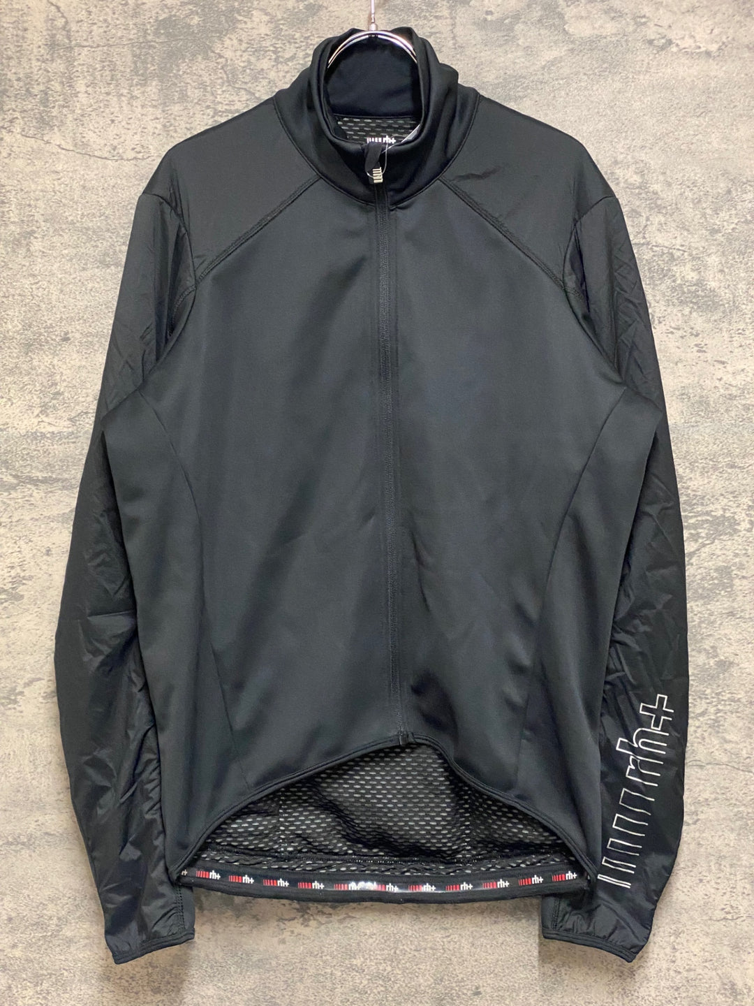 JQ084 rh+ 長袖 サイクルジャケット 黒 M 裏起毛